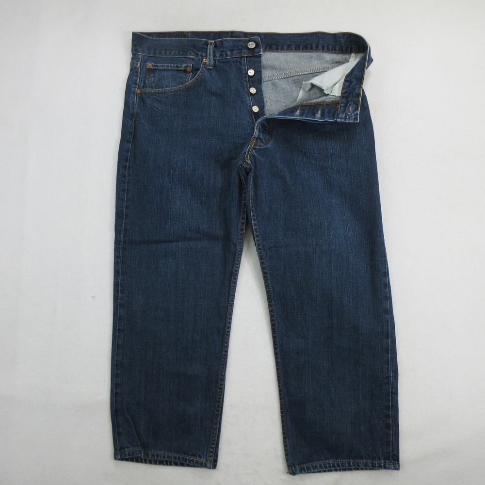 Levi's Men Jeans 36x24 501 Original Fit Dark Wash Denim Button Fly Vintage